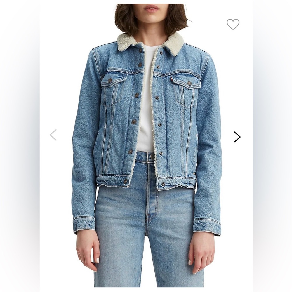 Levi’s Original Faux Shearling-Trimmed Denim Trucker Jacket